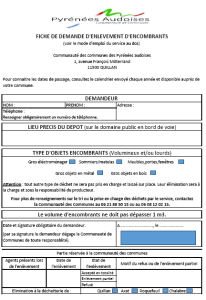 Fiche encombrants